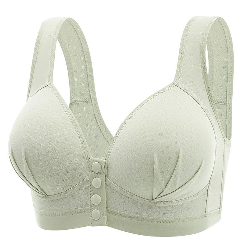 Women Front Closure Bra Lightweight Wireless Push Up Vest Style Skin Friendly Comfortable Side Smoothing Supportive Everyday Underwear