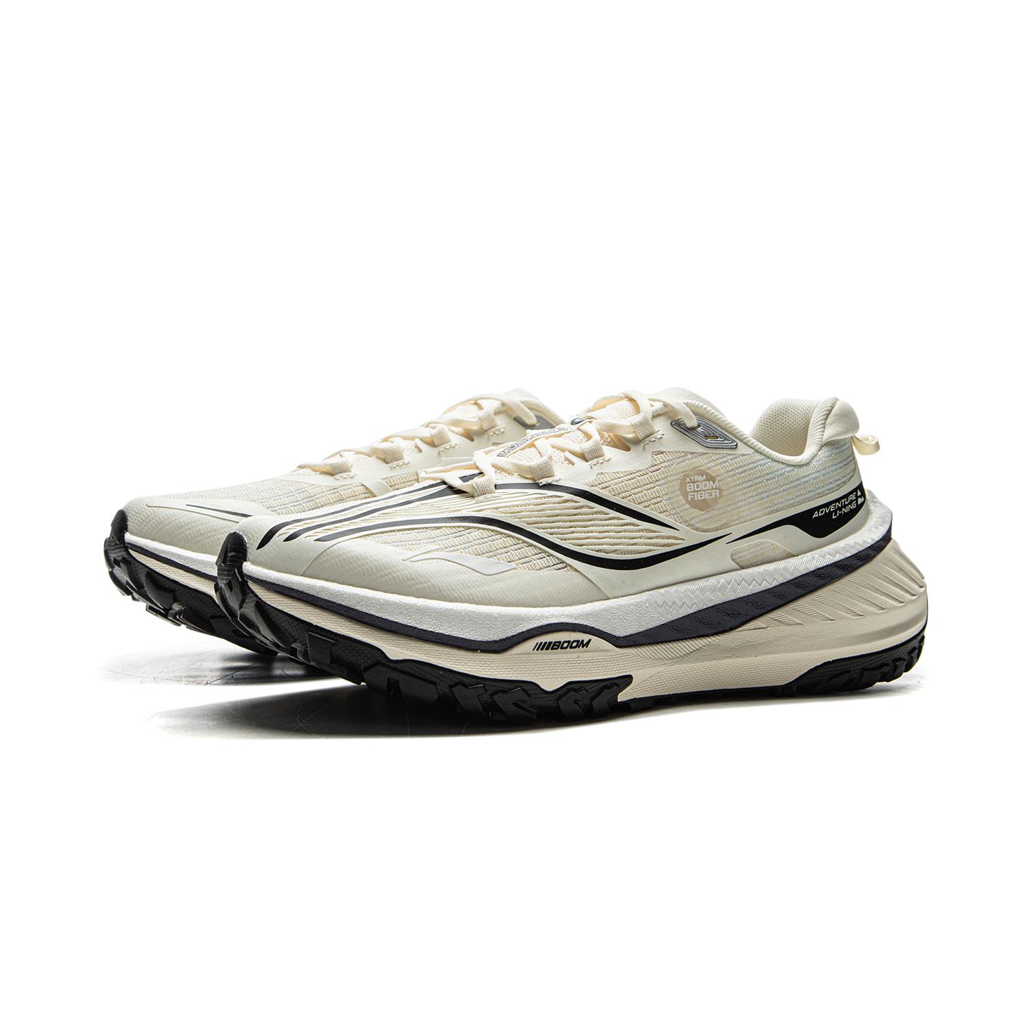 

New LiNing Di Lu V2 Anti Slip And Wear Resistant Rebound Low Top Trail Running Running Shoes Women s White Beige ARNV006-1