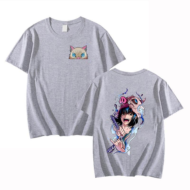 Hot Hashibira Inosuke Print Short Sleeve T Shirts Women Men Casual Shirts Summer Cool Crew Neck T-shirts Anime Shirts