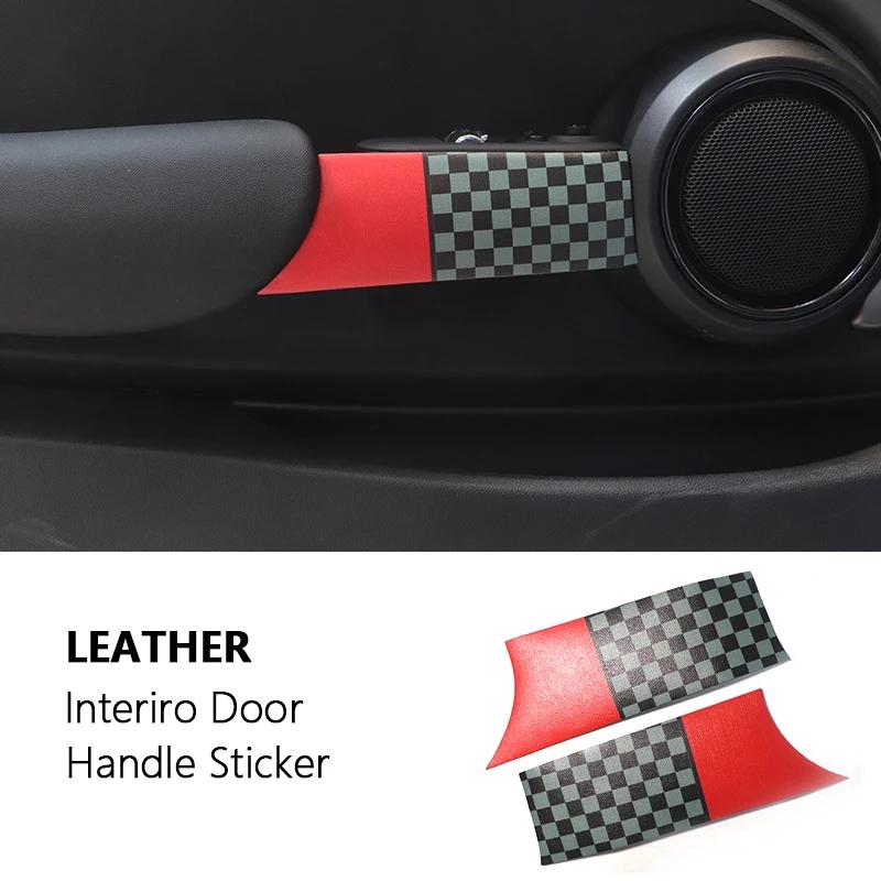 Car Interior Door Handle Knob Leather Sticker For Mini Cooper S F56 F55 R55 R56 R57 R58 R59 Car Interior Stickers Accessories