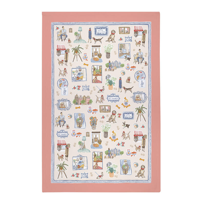 Pets in the City Cotton Tea Towel Tea Towel - Pets in the City