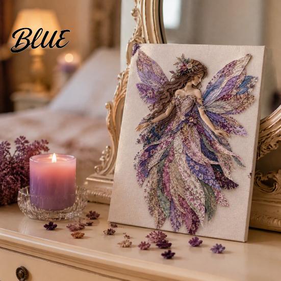 Artistic Patchwork Project Craft Kit Layered Fabric DIY Kit Flower Fairy Sewing Floral for Adults