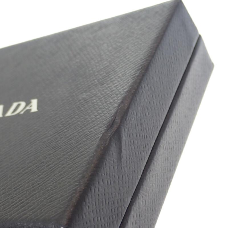 Prada 1MV204 Bifold Wallet Black Safiano/Nylon Women