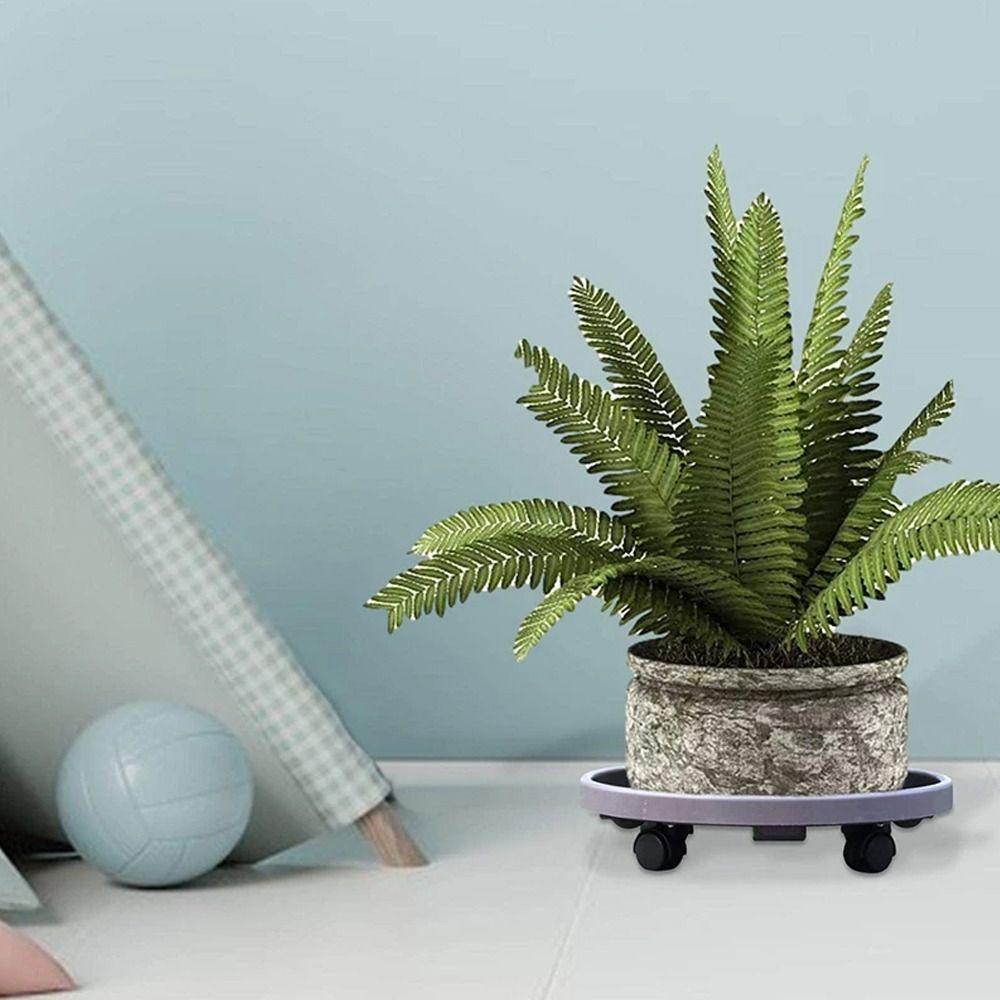 Universal Casters Flower Pot Wheels Movable Round Plastic Tray Mobile Flower Pot Stand Plant Pots