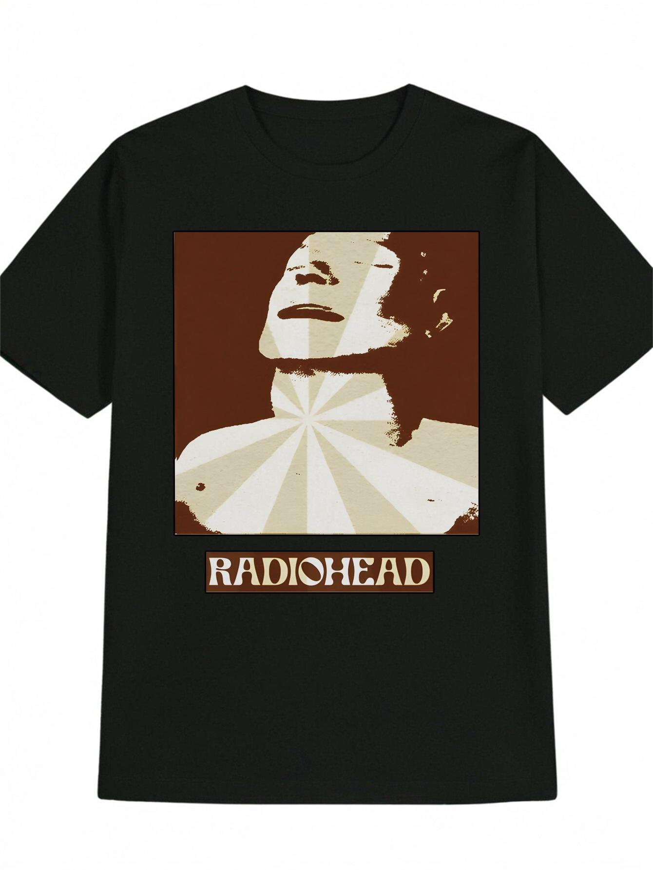 Graphic T-shirt - Black Tee with Brown Portrait S