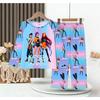 New Demon Hunters Children's Pajamas Long Sleeve Cartoon Girls Babies Middle and Older Children's Loungewear Set