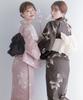 Yukata change set heiko H light pink one size fits [KYOETSU] set, weave, unbleached, 2-piece (yukata, obi), women's (4. goldfish, all)