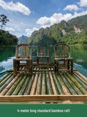 Förtjockad uppblåsbar bambuflotte kajak för fiske och forsränning