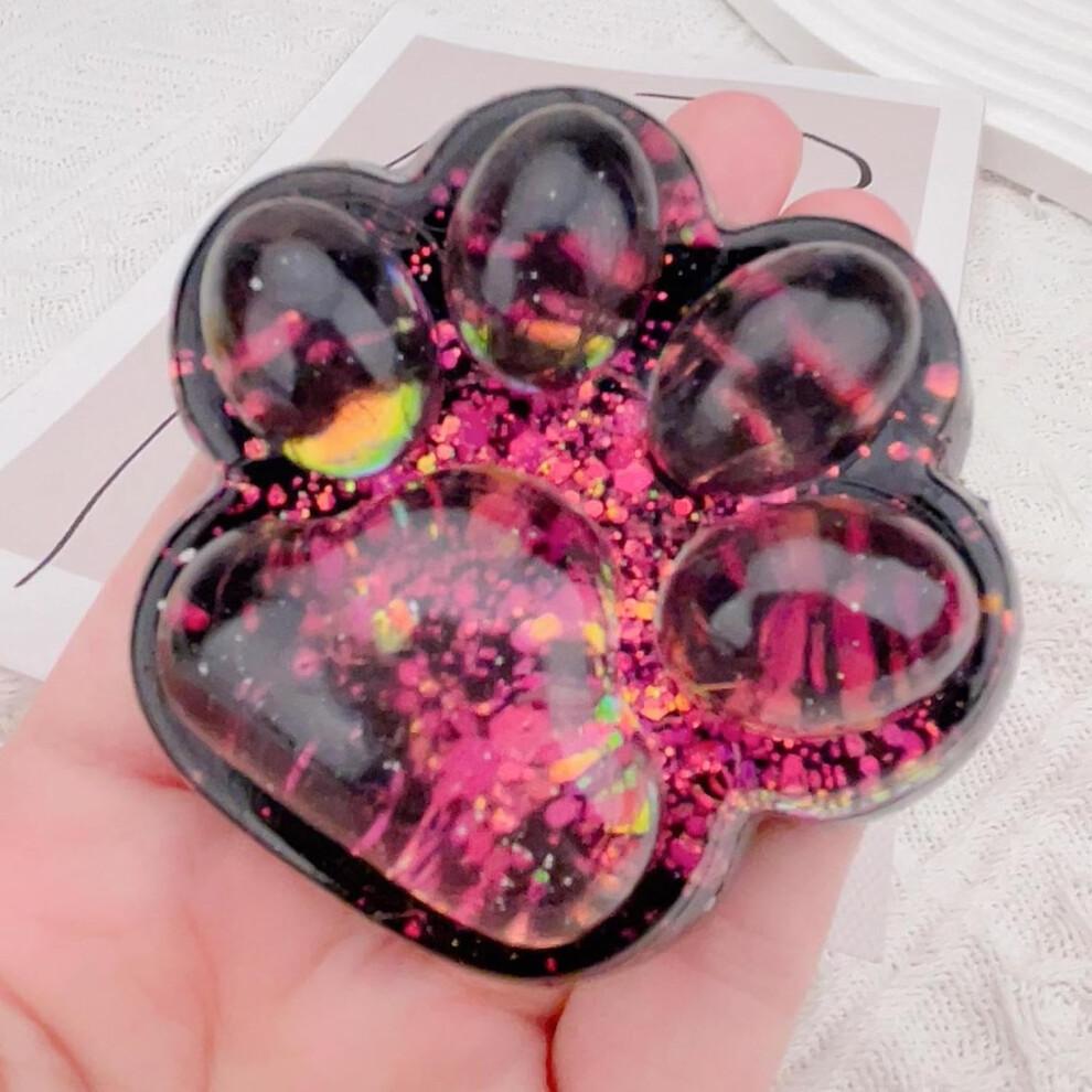 Squeeze Toy for Children, Cat Paw Squishy Cat Paws Squeeze Toy, Sensory Cat Paw Squeeze Toy, Cute Squishy Cat Paws Toy for Children Adults Pink