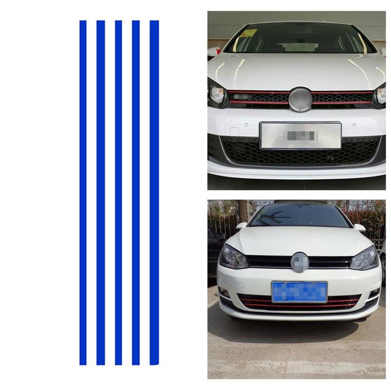 Reflective Car Strips Sticker Front Hood Grill Decals Waterproof Automobile Decoration Car Stickers for VW Golf Tiguan