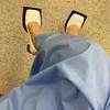 Fashion Mary Jane Single Shoe Women'S 2026 Spring New Style British Low Heel Square Toe Sealed Sail Thick Heel High Heels