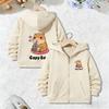 Fashion Sweatshirts Zip Up Hoodie Capybara Jacket for Boys Girls Zipper Spring and Autumn Trendy Graphic Cartoon Hoodies Kids