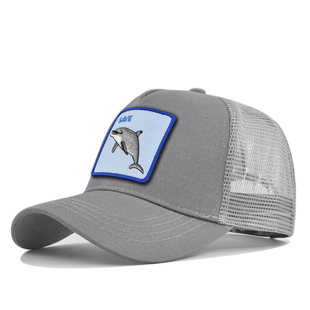 

Кепка Бейсболка Вышивка Дельфин Утиный нос Кепка Защита от солнца Сетчатая кепка Хлопок