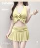 French Spicy Women's Vacation-Style Long Sleeve Bikini & Cover-Up Set