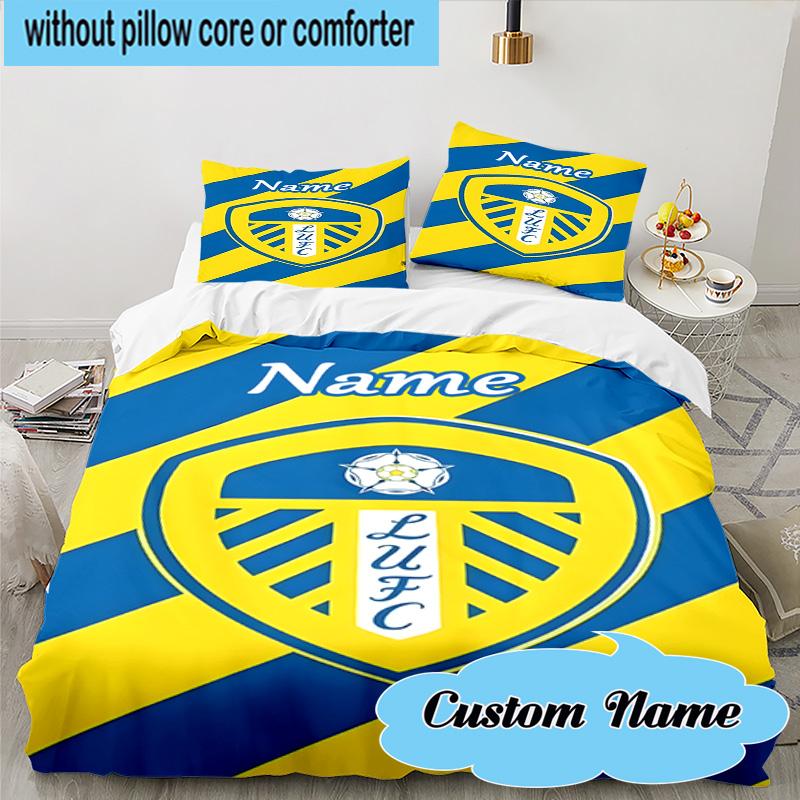 3PCS Custom Name Leeds Crest Bedding