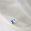 Blue Bead Fish Tail Moonstone Necklace for Women with Niche Design Sense Fashionable Light Luxury Temperament Exquisite Collarbone Chain