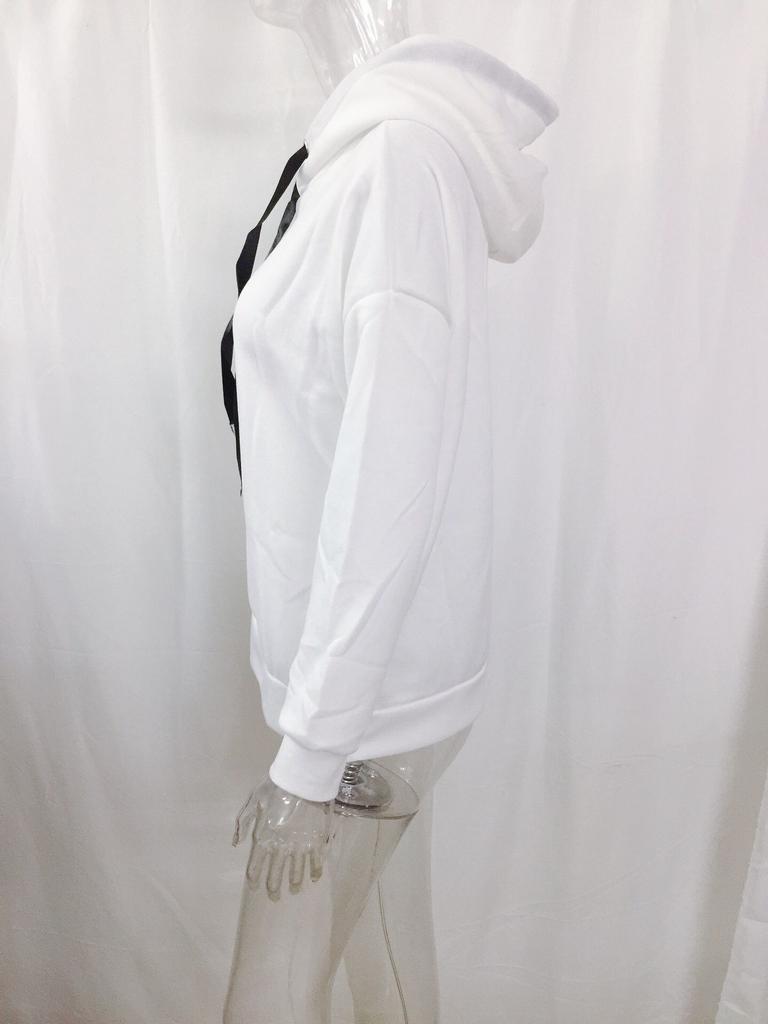 Loose Top Coat Long Sleeve Hooded Pullover Large Plush Thickened Sweater Middle Long Sweater Funny European Style Top Hooded Women