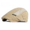Cotton Breathable Mesh Flat Cap Men Women Spring Summer Thin Ivy Cap Korean Retro Cabbie Hat Adjustable Gatsby Duckbill Cap