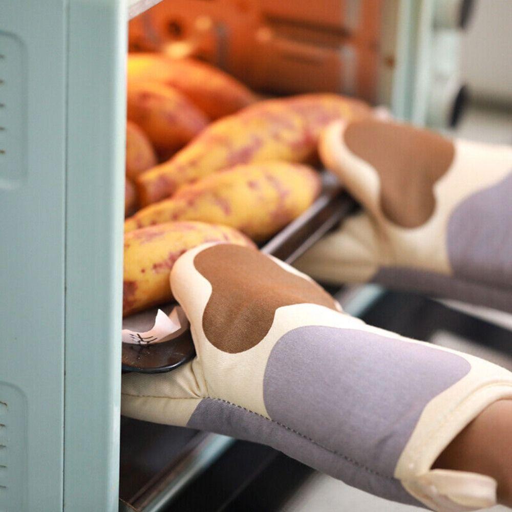 Anti-scald Baking Oven Gloves Gray Microwave Insulated Gloves New Cat Paws Oven Mitts