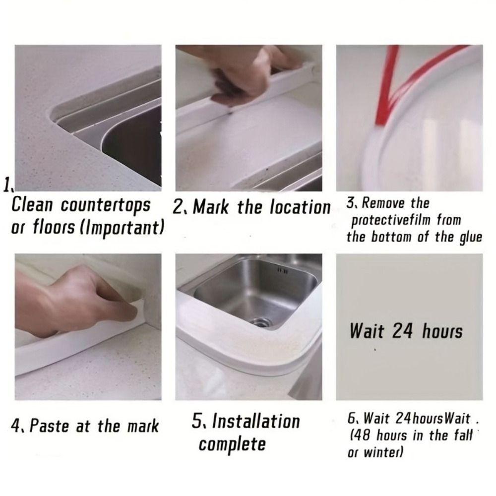 Samolepicí zarážka vody Ohybná sprchová bariéra Podlahová zádržná bariéra Toaletní umyvadla