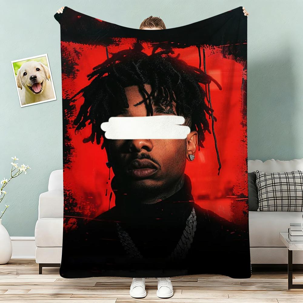 21 Savage Wurfdecke Leichtgewicht 240g Flanell Weich Hautfreundlich für Sommerkühlung