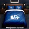 Set Biancheria da Letto Design Schalke 04 1 Copripiumino + 2 Federe Morbido Traspirante Biancheria da Letto per la Casa