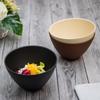 rebirth Natural Series Wood Grain Cereal Bowl, 12.8 x 8cm, Made in Japan, Plastic, Lightweight, Dishwasher and Microwave Safe (Black)