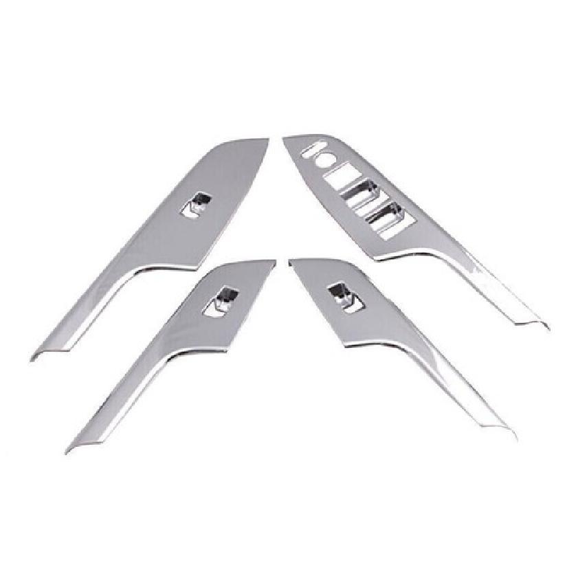 Fit For Honda CR-V CRV Window Lift Lock Switch Panel Chrome Steel 2012-2016 Trim