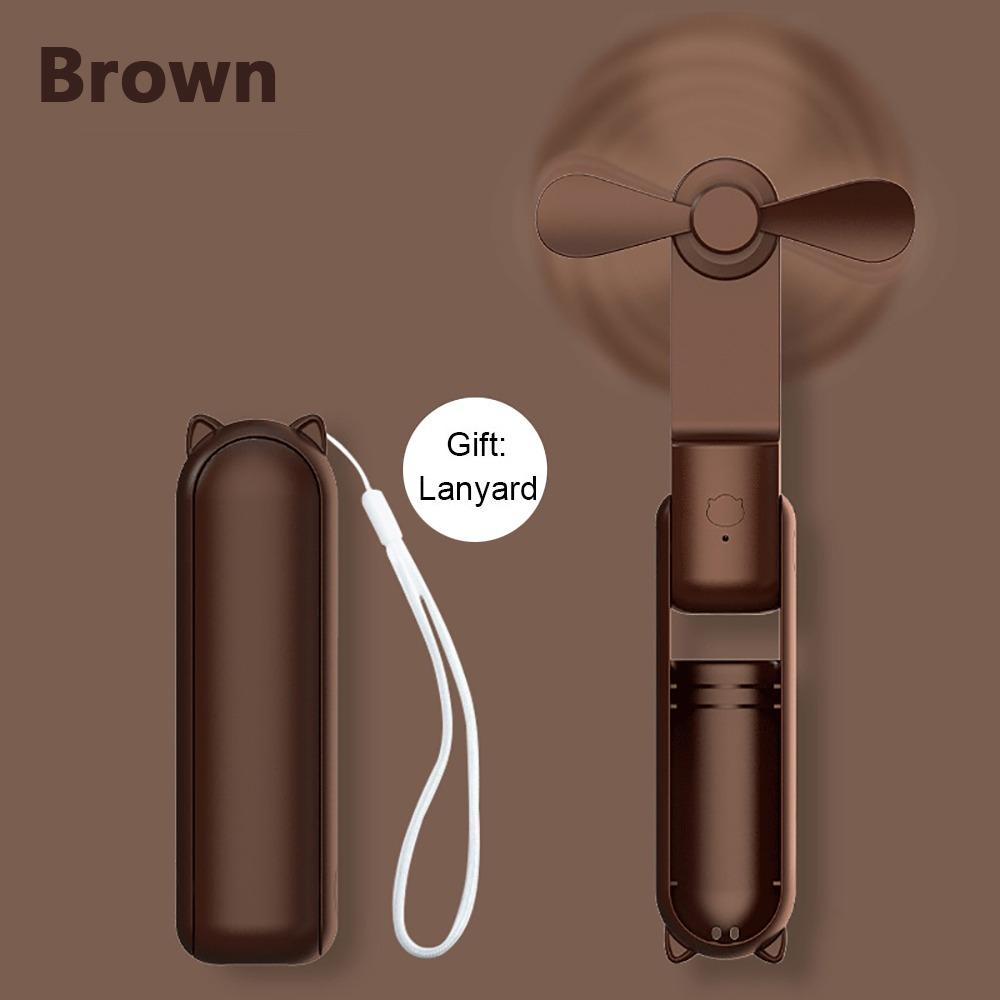 Mini Small Pocket Fan Solid Color Cooling Hand Fan Portable Handheld Fan  Outdoors