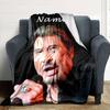Customiz Name Personality Johnny Hallyday Blanket Soft &Warm Sofa Office Bed Travel Lunch Break Blanket, Gift Suitable All Seasons