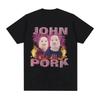 SpringSummer 2026 RIP John Pork Funny Humor T Shirt Mens Fashion Vintage Tops Cotton Short Sleeve Tee Nostalgic Casual