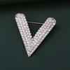 Women's V Shape Brooch Pin Metal Lapel Pins Anti Slip Clothing Accessory for Blouses Sweaters Coats