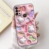 For Motorola Moto G10 G20 G30 G40 Fusion G50 G60 Phone Case Back Cover Soft Matte Silicone Slim Funda Lovely Panda Rabbit Flower