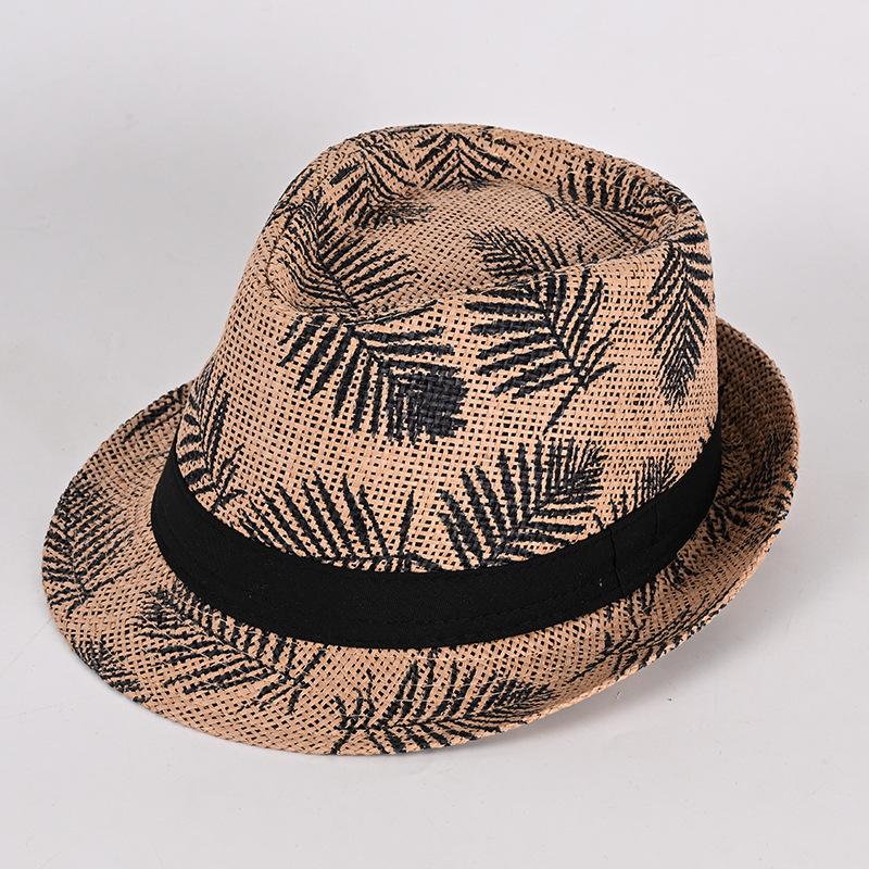Hat Beach Wind Travel Sun Hat British Summer Female Print Papyrus Jazz Hat Breathable Sun Protection