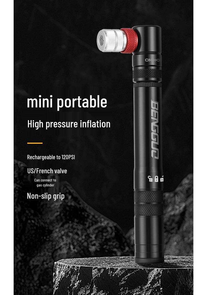 Portable High-Pressure Mini Bike Pump for Outdoor Cycling
