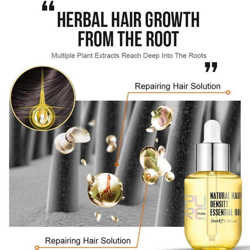 2023 Ginger Hair Density Essential Oil, Hair Regrowth Essence for Women & Men