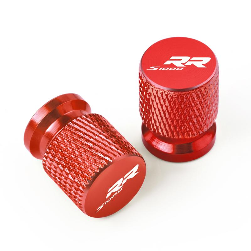 2 PCS Laser Logo For BMW S1000RR S 1000RR S1000 RR All Years Motorcycle Wheel Tire Valve Caps CNC Tyre Airtight Covers Black
