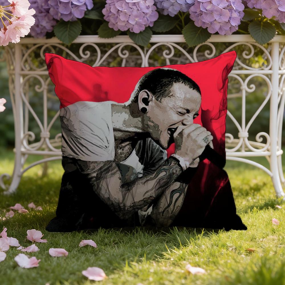 C-Chester B-Bennington Cushion Cover Home & Car Dual-Scene Pillow Cover: Reversible for Premium Comfort