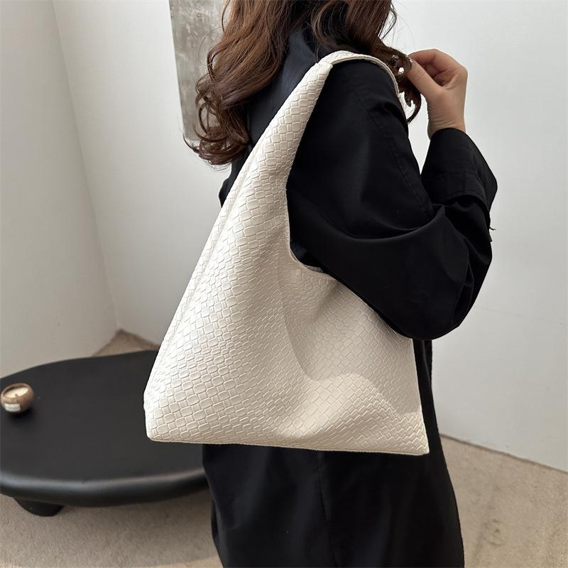 Autumn Women's Bags Fashion Casual Soft Leather Tote Bags Niche High-end Shoulder Bags Large-capacity Commuter Armpit Bags