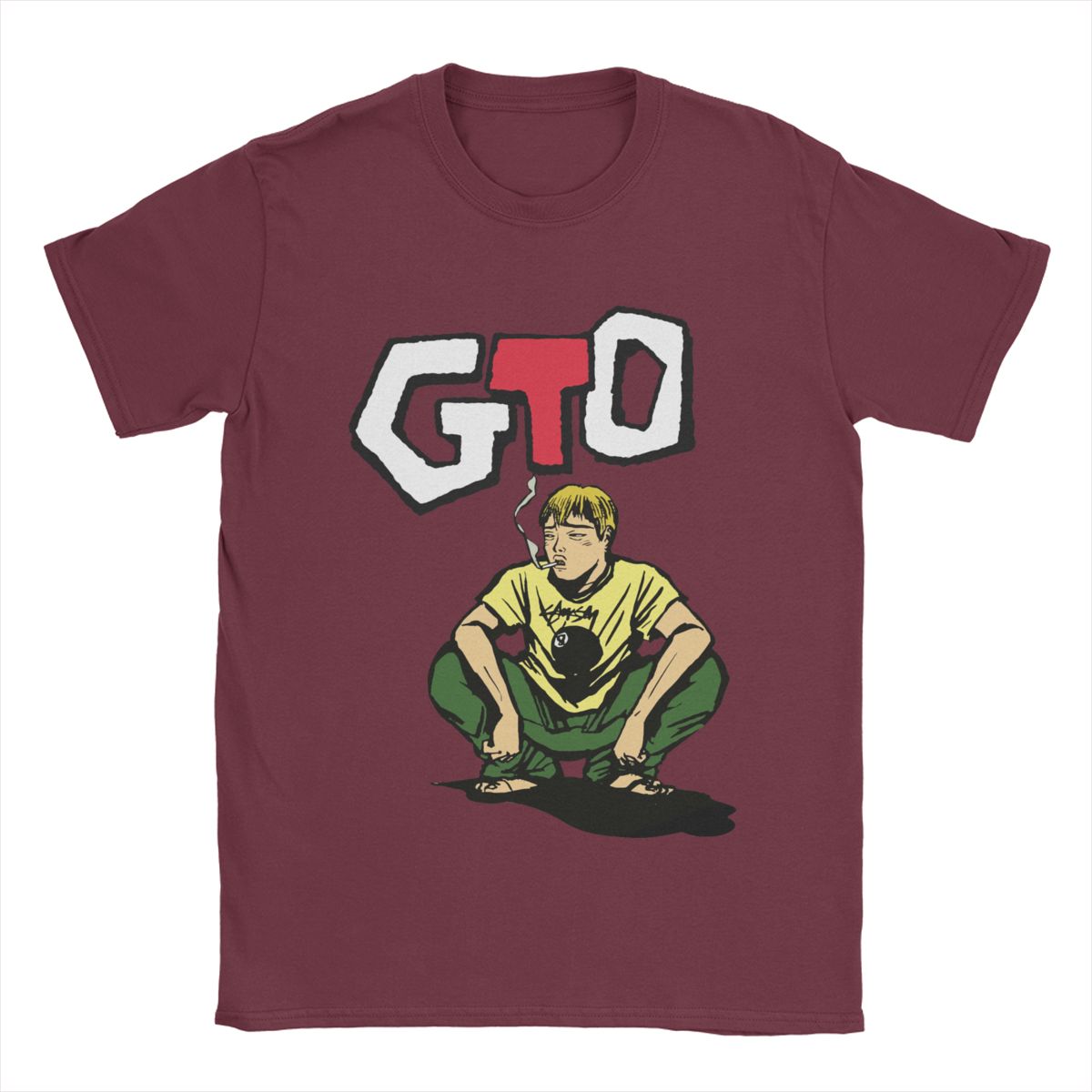 

Men T-Shirts GTO Great Teacher Onizuka Humor Cotton Tee Shirt Short Sleeve T Shirt Round Collar Clothes Plus Size S