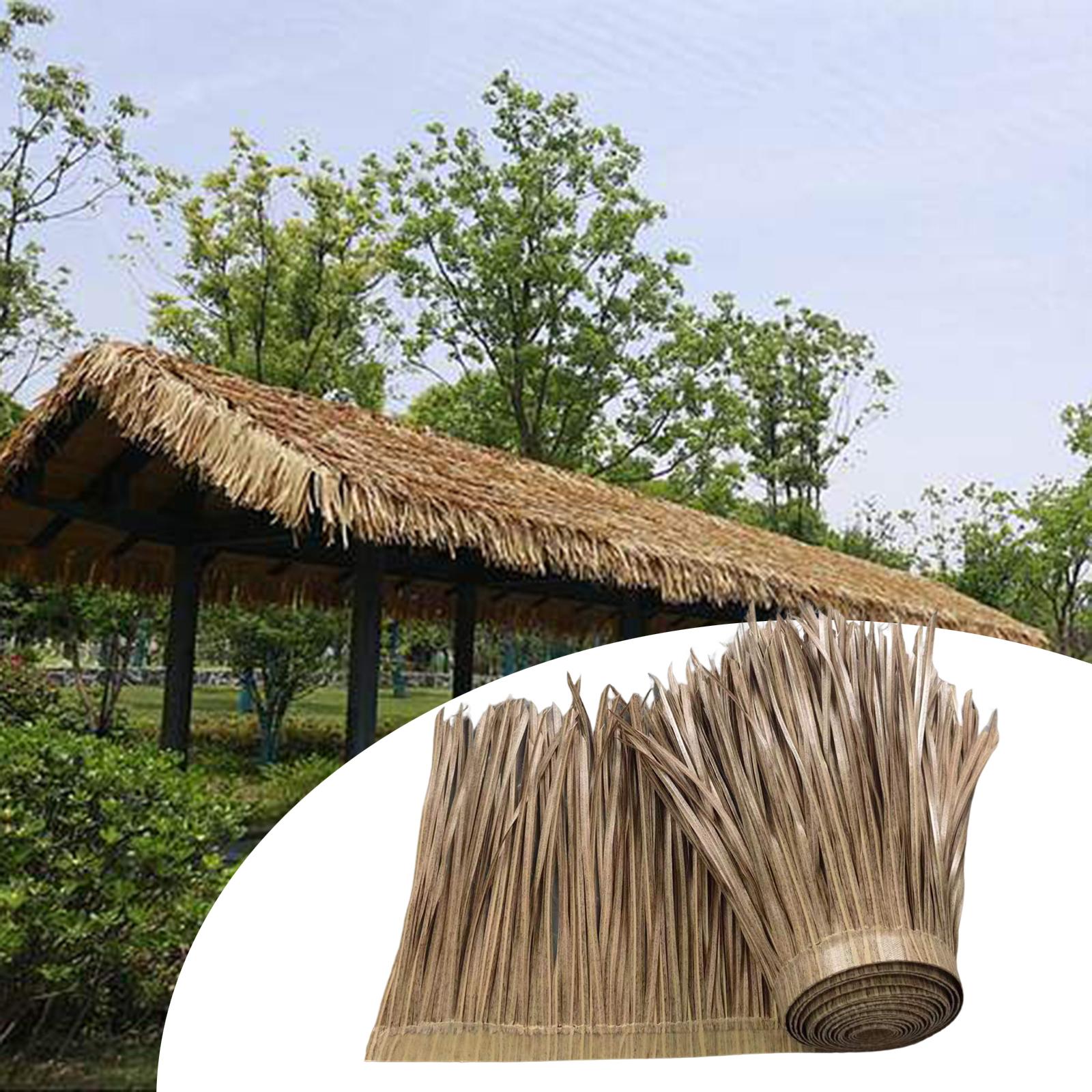 

Balcony Grass Roll PETG Palm Thatch Panel for Patio Rooftop Deck Fence Garden Umbrella Cover
