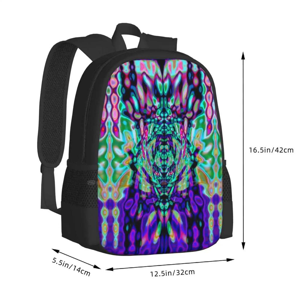 Der Waldgeist Psychedelische Irisierendes Neue Ankünfte Unisex Taschen Schultasche Rucksack Psychedelische Abstrakte Kunst Trippy Kunst