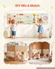 VEVOR Wall Busy Board, 16-in-1 5 Panels Montessori Sensory Activity Panels, Learning Activity Center for Daycare, Classroom, Playroom, and Home