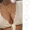 Eye Catching Colorful Crystal Neckpiece Adjustable Length Clavicle Chain Long Y-Shaped Neckchain for Fashion Ladies