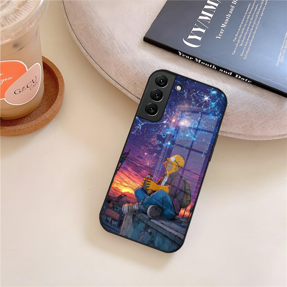 

Мультяшный Чехол-Стекло S-Simpsons Для Samsung Galaxy S26 S25 S23 S24 S21 S22 S20 Ultra Fe Plus A15 A14 Galaxy S24 Plus