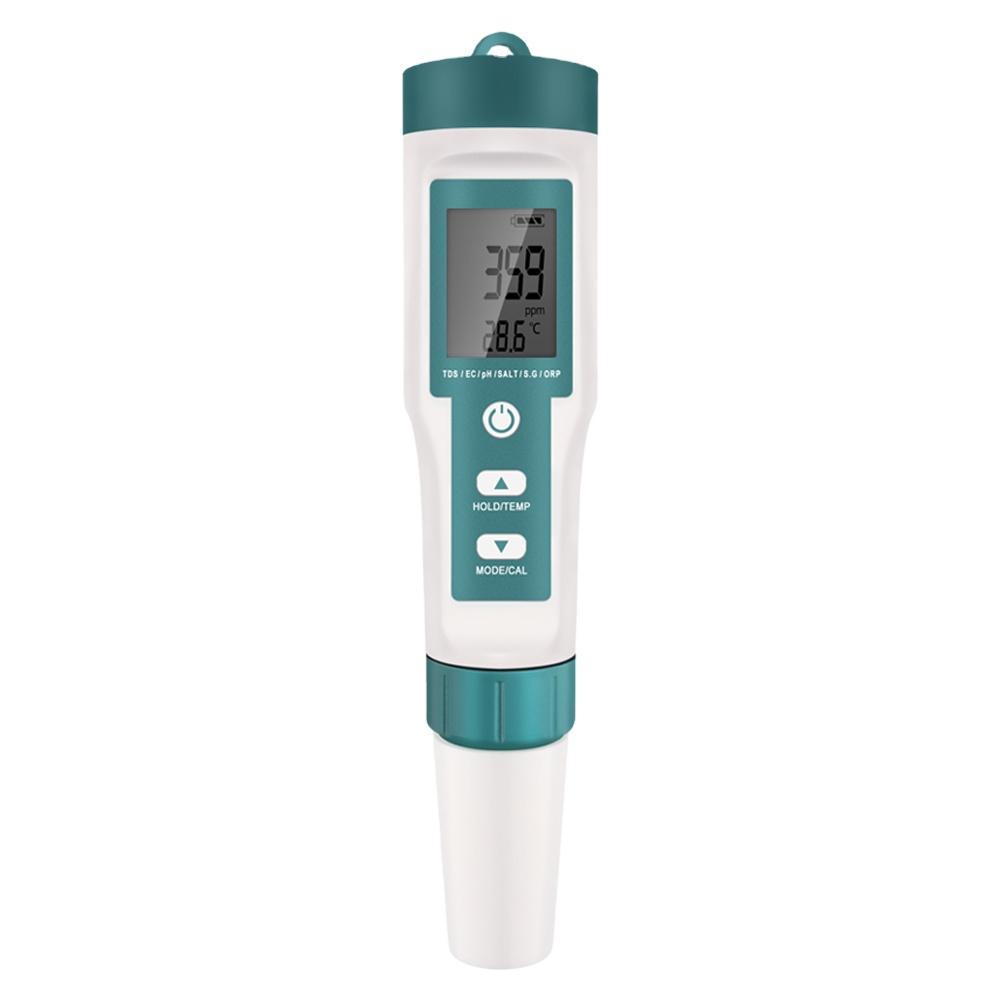 

COM-600 7 in 1 PH TDS EC ORP Salinity S. G Temp Meter Water Quality Monitor Tester IP67 for Drinking Water, Aquariums PH Meter