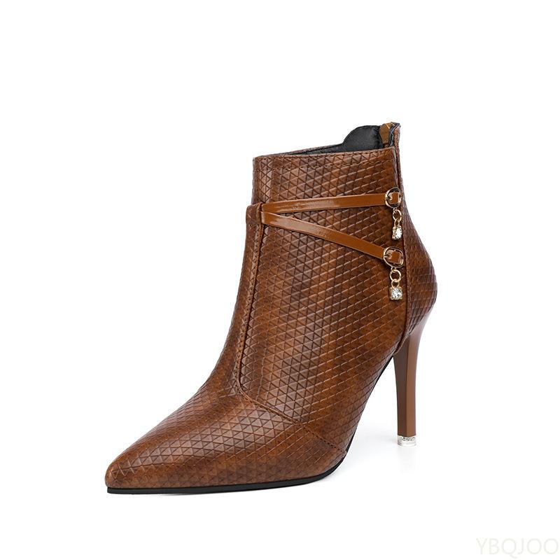 Women s New Large Size High-heeled Fashionable short Boots Fashionable versatile Plus Cotton Warm Nude Boots Women s Shoes 35