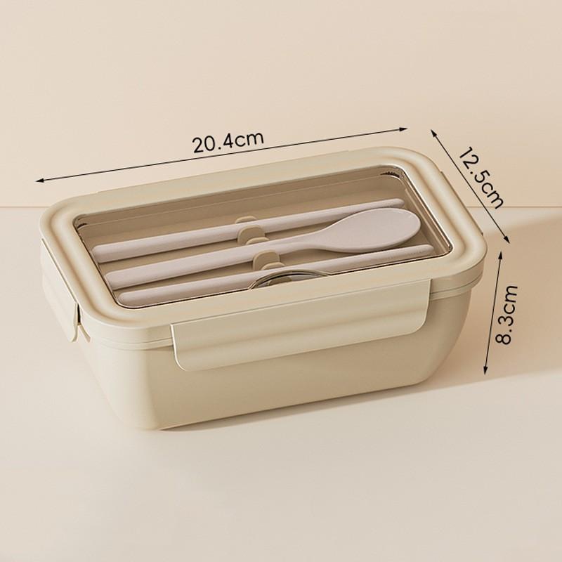 Microwave-Safe Bento Box With Leakproof Lid Dual Compartment Office Lunch Student Meal Prep Travel