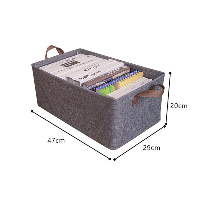 Foldable Cotton & Linen Storage Box for Jeans, Books, and Underwear