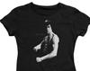 Bruce Lee Stance Juniors and Women Black T-Shirts